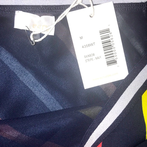 NWT 💥Ecru Women’s Rainbow Stripe Navy Midi Skirt💥 Sz. M - Picture 5 of 6